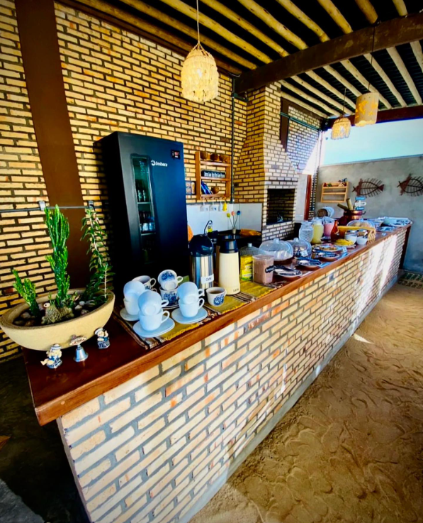 Café da manhã tropical da Pousada Areias de Flecheiras